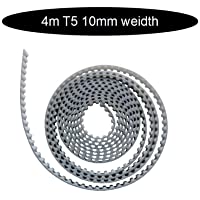 Banda T5 con 10 mm de ancho de correa dentada con núcleo de acero según el número de metros (x 4 m).